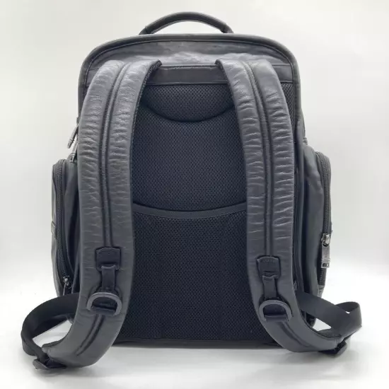 Large Capacity Kiwami Tumi Business Backpack Black All Leather Alpha 3