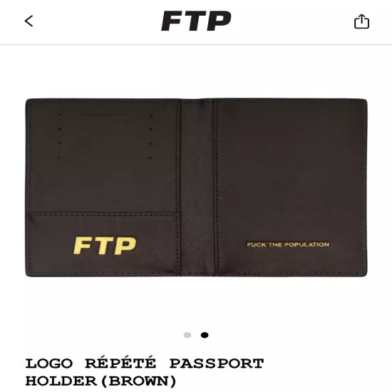 FTP LOGO RÉPÉTÉ PASSPORT HOLDER (BROWN)