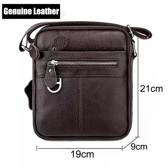 Large-Capacity Shoulder Bag Leather Men'S Messenger Bag Business Commuter Handba