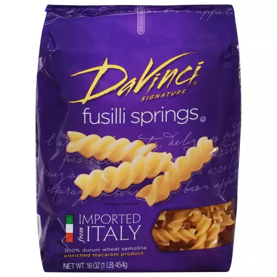 Davinci Fusilli Springs Pasta 16 oz (Pack Of 12)