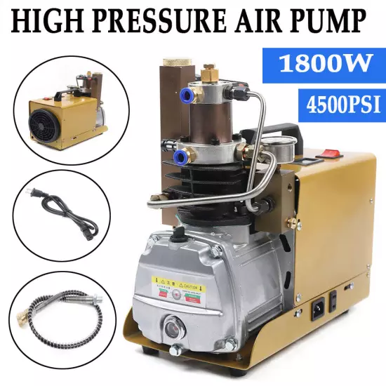 High Pressure Electric Air Compressor Scuba Diving Pump Water-Cooling 4500PSI 