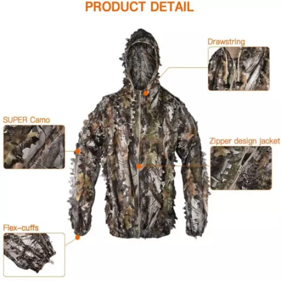 3D Hunting Bionic Ghillie Suit Camouflage Sniper Birdwatch Clothing for hunting