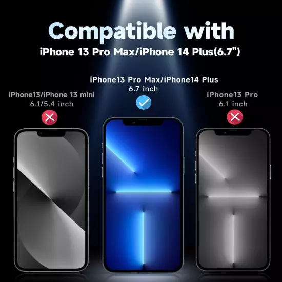 2x iPhone 15 14 13 Pro Max Tempered Glass Screen Protector Magic Auto Alignment