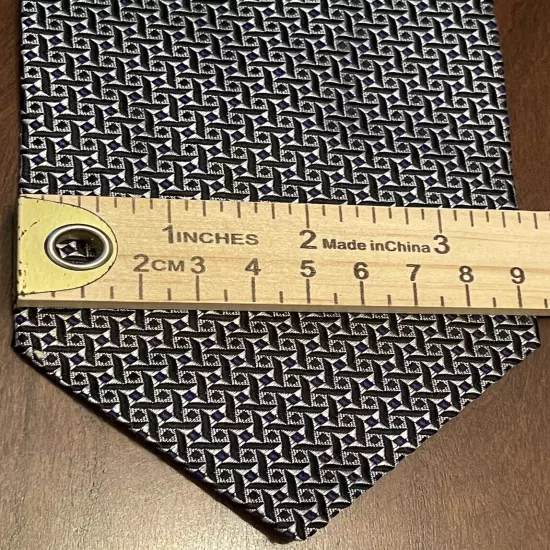 Principe Hand Made Blue Black Men’s Neck Tie Made In Italy