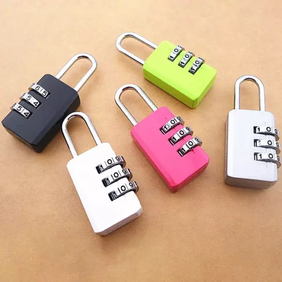 Padlock Dormitory Cabinet Lock Backpack Zipper Lock 3 Digit Password Lock