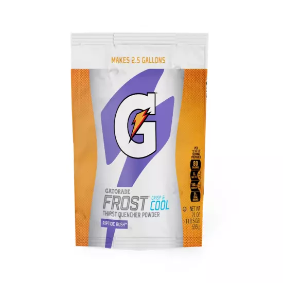 Gatorade Frost Thirst Quencher Powder Riptide Rush 21 oz package makes 2.5 Gals