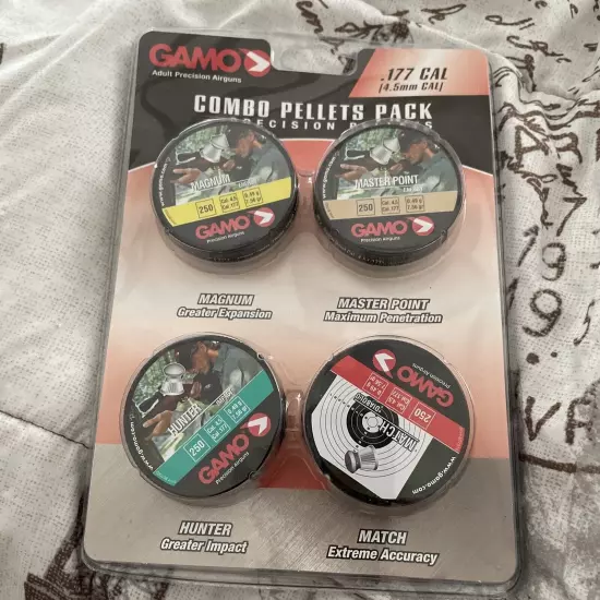 Gamo Air Gun Precision Pellets Assorted .177 High Caliber Ammo Combo Pack 1000ct