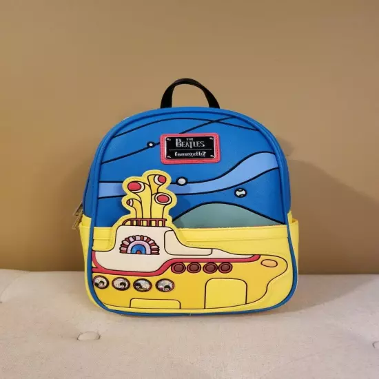 Loungefly the Beatles Yellow Submarine Mini Backpack All you Need is Love NEW