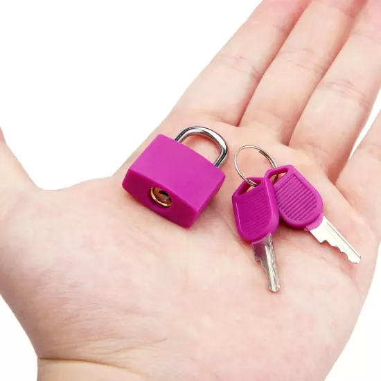 Purple Luggage Locks 6Pcs Suitcase Locks W/ Keys Small Keyed Locker Padlock New