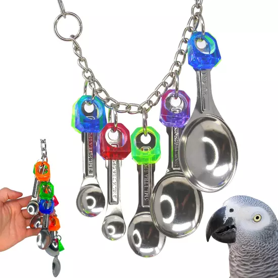 Bonka Bird Toys 1969 Spoon Delight Medium Large Parrot Bird Toy African Grey Par