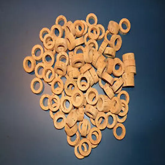 100 CORK RINGS 1 1/4"X1/2" BORE 3/4" GRADE A+ - FREE SHIPP