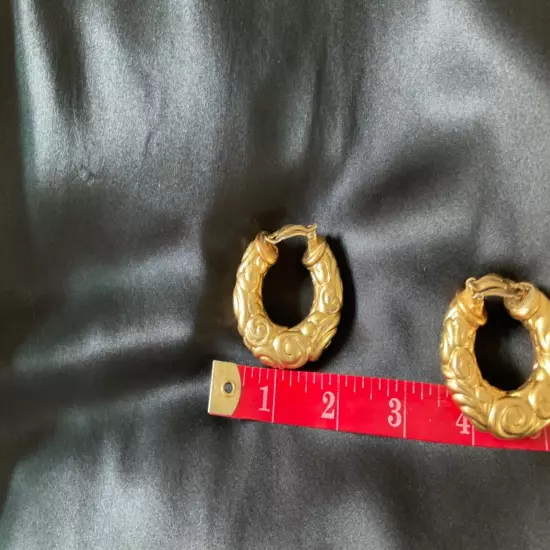 Large YSL Gold Hoop Earrings