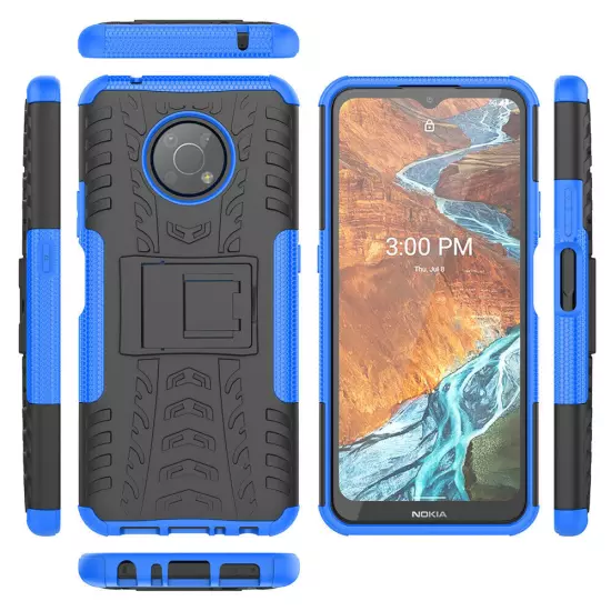 For Nokia G300 Case Rugged Shockproof Kickstand Phone Cover + Screen Protector