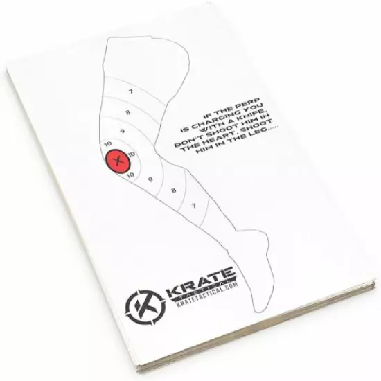 KRATE Tactical 20-Pack Leg Cardboard Targets - Paper Shooting Target