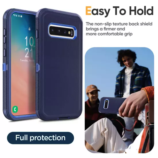 For Samsung Galaxy S10/S10+/S10e Heavy Duty Shockproof Case Cover + Belt Clip