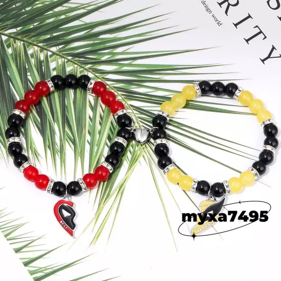 Cosplay Bracelet Deadpool 3 & Wolverine Beaded Heart Pendant Hand Chain Jewelry