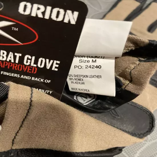 Wiley X Orion Foliage Brown NAVAIR Flight Gloves Medium Flyer Pilot G301ME