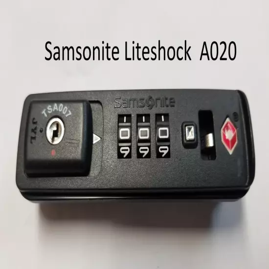 Samsonite Liteshock Luggage Replacement Part TSA Combination Lock A020