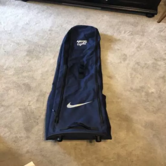 Nike Golf Club Navy Blue Wheeled Travel Soft Cover Rolling Bag Amstel Light