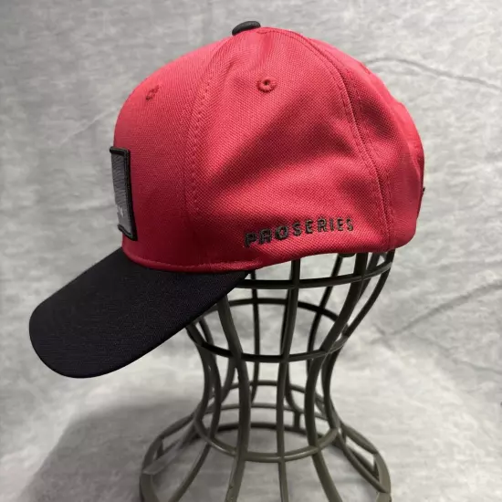 PGA Tour Pro Series Golf Hat Cap Adjustable Moisture Wicking Red Black Strapback