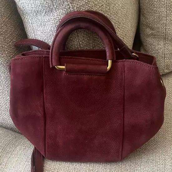 Madewell D Ring Leather Burgundy Bag Handbag $128 Sold Out 