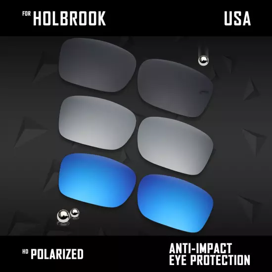 Anti Scratch Polarized Replacement Lenses for-Oakley Holbrook OO9102 Options