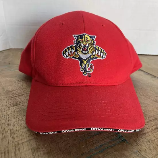 Florida Panthers NHL Hat Red Hat Adjustable Adult Size Red Hat Baseball Cap