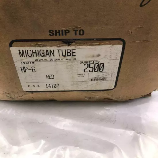 Michigan Tube HP-6 3/4" Red Rubber End Caps/Plugs -NIB of Approx. 2500