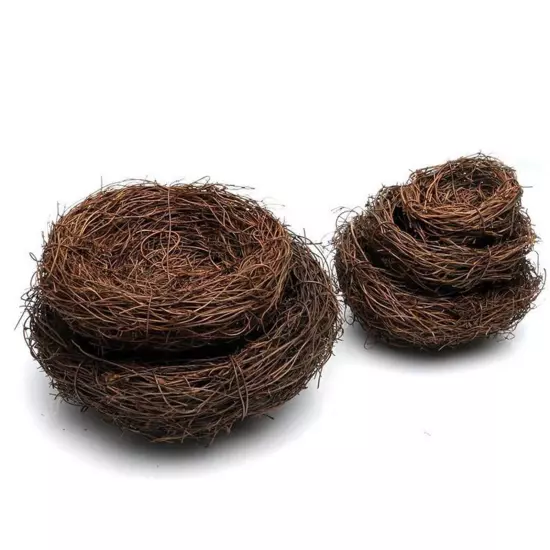 6/20CM Woven Rattan Bird's Nest Crafts Handmade Dry Natural Bird Nest for-Garden