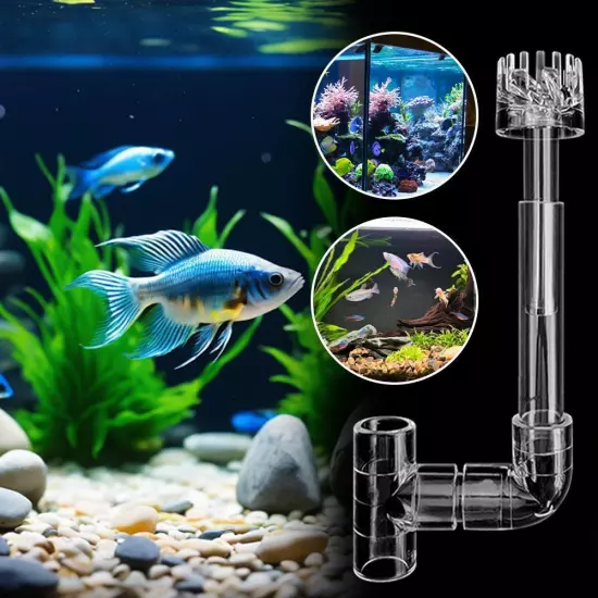 Aquarium Skimmer Acrylic Lily-Surface Inflow Aquarium Water Fish Tank Access NEW