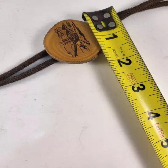 2 Bolo Ties Lorenta Mexico Silver? Road Runner On Wood Slice