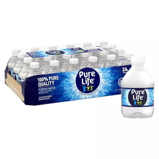 Pure Life Purified Water 8 Fl Oz Plastic Bottled Water 24 Pack