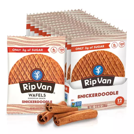 Snickerdoodle Stroopwafels, Healthy Snacks, Non-Gmo, Keto Friendly, Office Snack