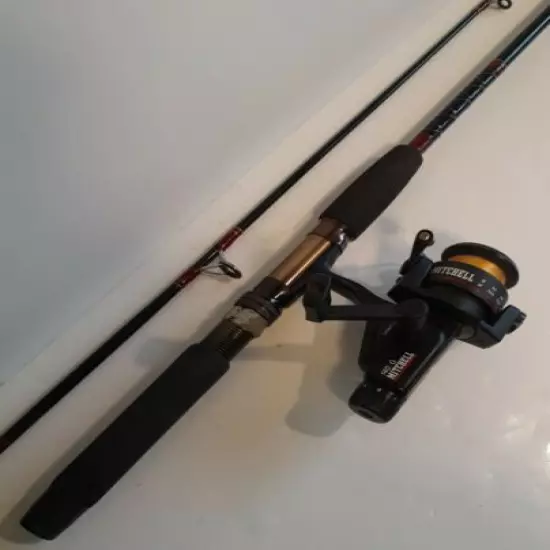 Mitchell 6'6" Fishing Rod F660-MS & Graphite Reel 140 G Tested Excellent Cond