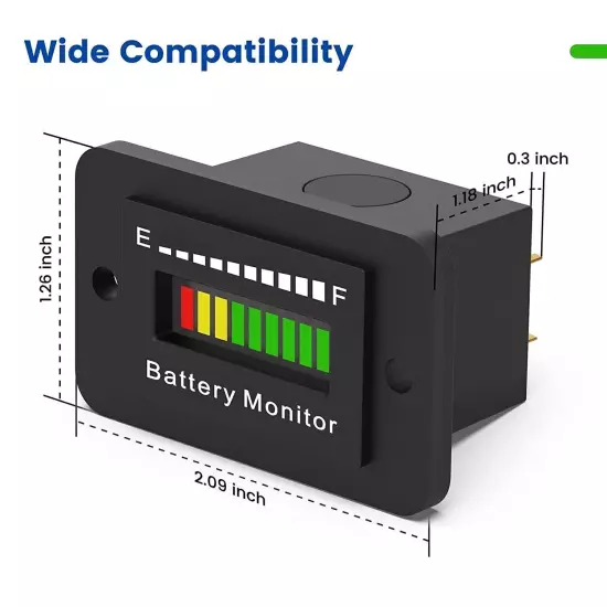 1x 36V Battery Indicator waterproof for EZGO Club Car Yamaha Golf Cart Meter USA