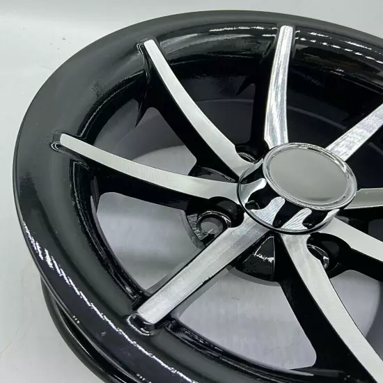 4 Pack - GOLF CART 12"x7" "Classic" ALUMINUM OFFSET WHEELS / RIMS 4x4 4x101.6mm