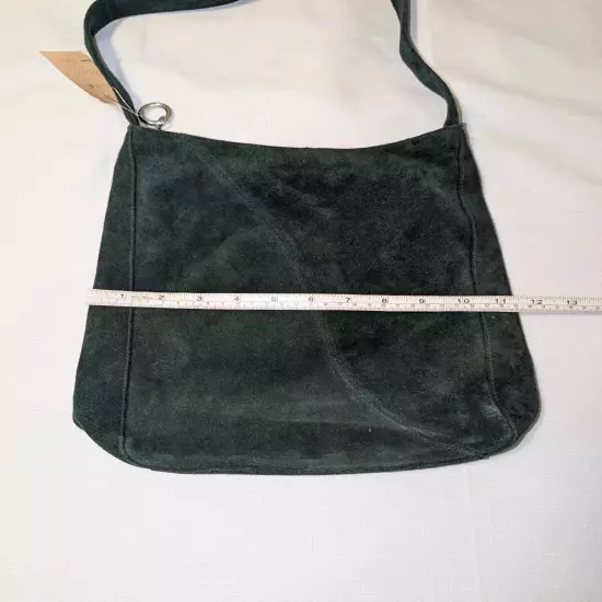 Wilsons Leather Green Suede Bag