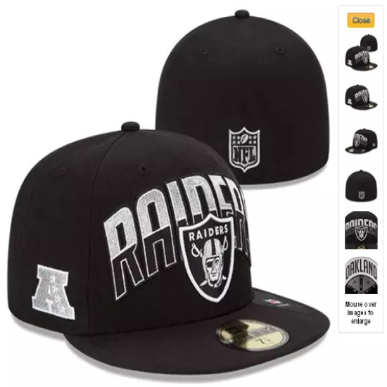 New Oakland Raiders Fitted Hat Cap Men's Football Cap Flat Brim Cap Sun HatS