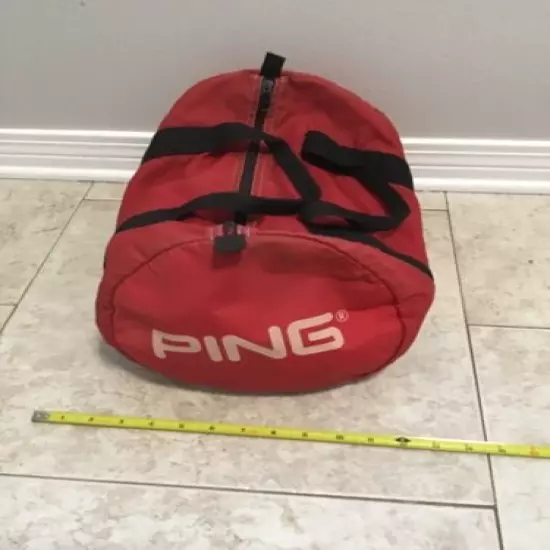 Vintage Ping Karsten Ping Man Duffel Carry Bag Zippered