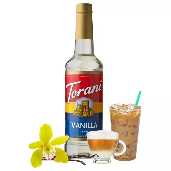 Torani Syrup, Vanilla, 25.4 Ounces Pack of 4