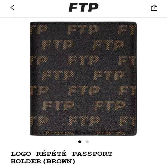 FTP LOGO RÉPÉTÉ PASSPORT HOLDER (BROWN)