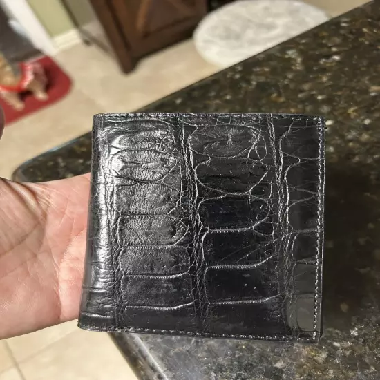 Alligator mens wallet genuine leather