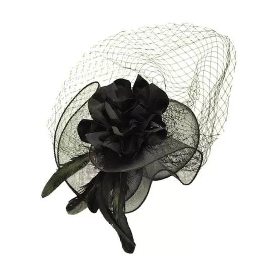 Pillbox Hat Women Cocktail Hat Veil Tea Party Fascinators Funeral Fascinator Hat