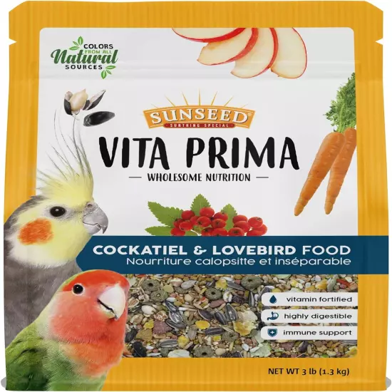 Vita Prima Wholesome Nutrition, Cockatiel & Lovebird Food, 3 Lb