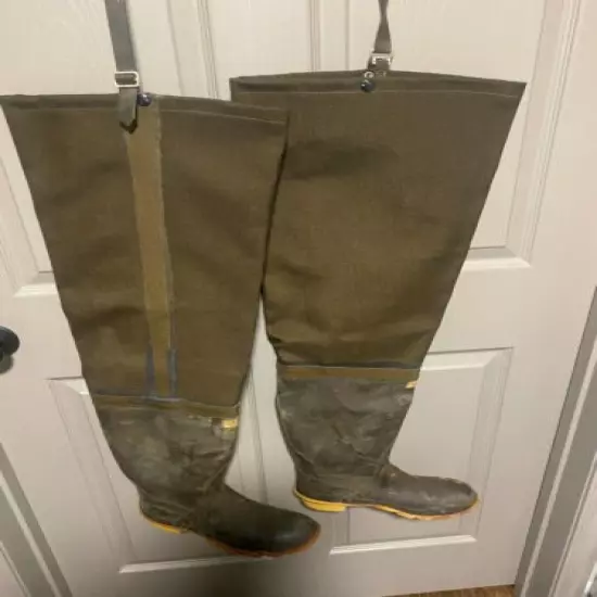 Vintage Cabela’s Canvas Hip Waders Mens Size 9 Made in USA