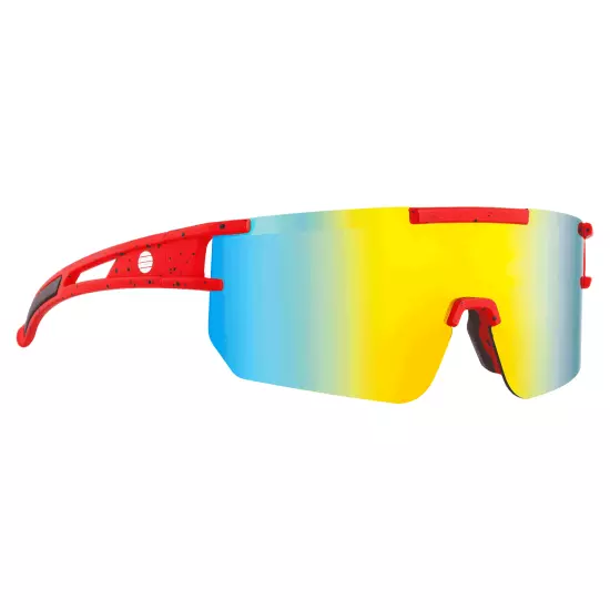 Oversized One Piece Lens Sports Shield Baseball Cycling Sunglasses Mirror