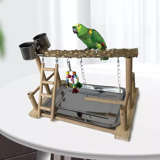 Bird Playground Birdcage Playstand Pet Bird Perch Platform Stand Parrot Play ...