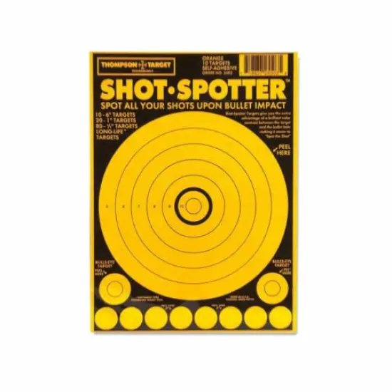 Shot Spotter Yellow - Adhesive Shooting Targets - 6"x9"