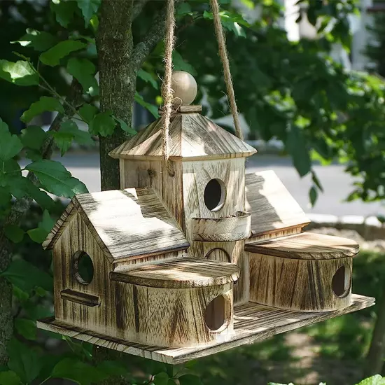 Stylish Solid Wood Outdoor Bird Cage - Spacious Villa with Warm Insulation for P