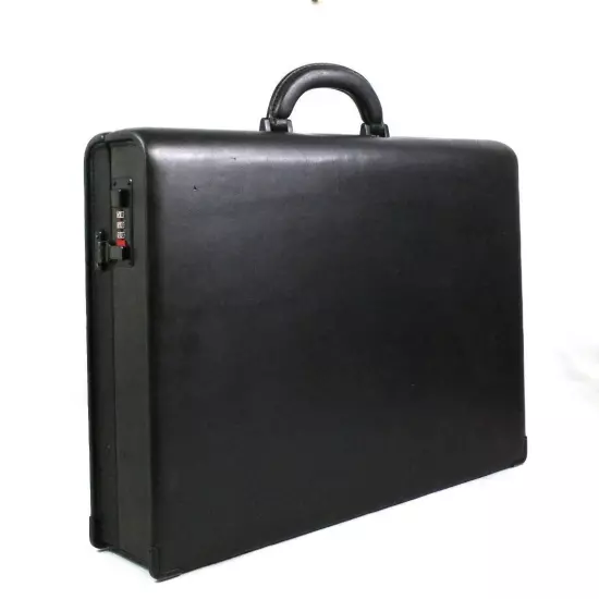 Tumi Leather Large Slim Side Latch Hard Attache Bk